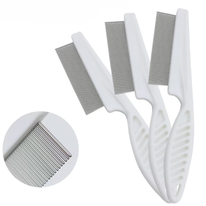 Pet Hair Shedding Comb Stainless Steel Flea Comb for Cat Dog Pet Comfort Flea Hair Grooming Comb Pet Cleaning Supplies 