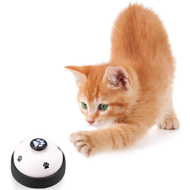 Dog Training Bell, Set of 2 Dog Puppy Pet Potty Training Bells, Dog Cat Door Bell Tell Bell with Non-Skid Rubber Base 2 Pack White