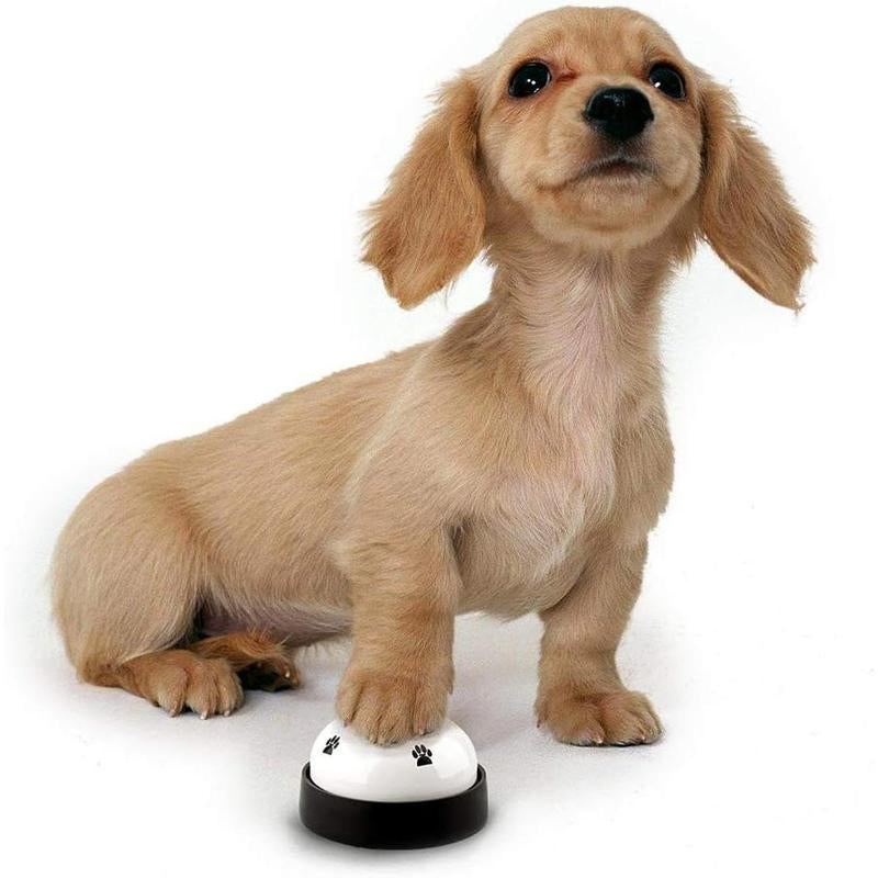 Dog Training Bell, Set of 2 Dog Puppy Pet Potty Training Bells, Dog Cat Door Bell Tell Bell with Non-Skid Rubber Base 2 Pack White