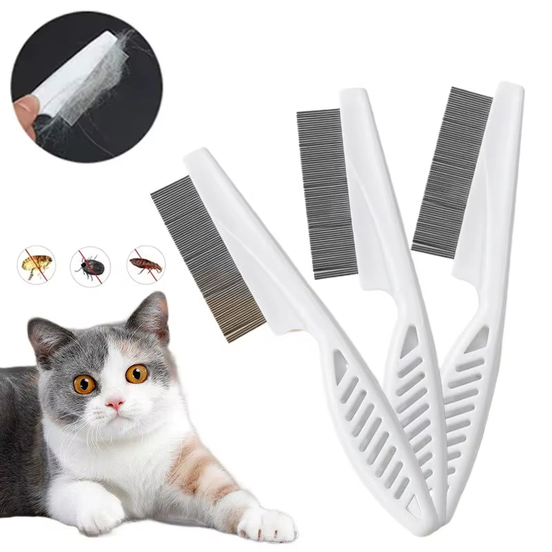 Pet Hair Shedding Comb Stainless Steel Flea Comb for Cat Dog Pet Comfort Flea Hair Grooming Comb Pet Cleaning Supplies 