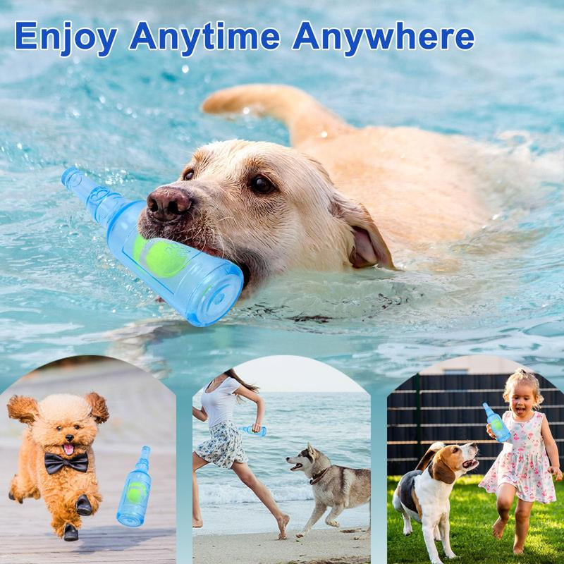 Barkbyte Water Bottle Dog Toy for Aggressive Chewers, Cute Squeaky Water Bottle Dogs Chew Toys,Interactive Dog Toys to Exercise and Accompany (Blue)
