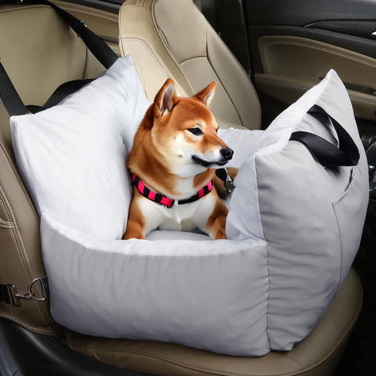 YITAHOME Dog Car Seat for Small Dogs up to 20Lbs, Portable Pet Booster Seats with Storage Pocket, Straps, Washable and Detachable, Soft Car Travel Dog Bed