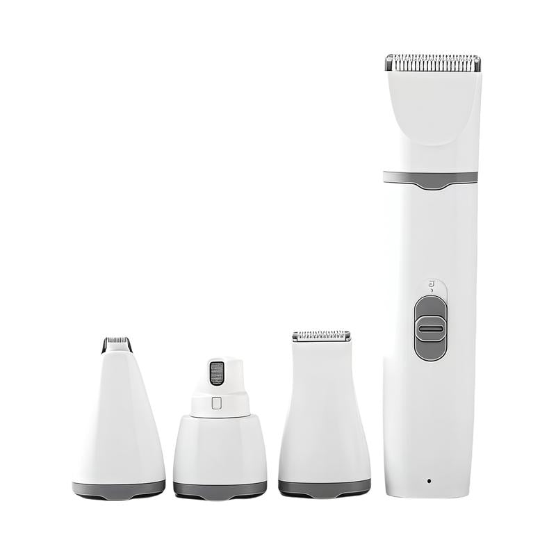 4In1 Pet Hair Trimming Set, Suitable for Cats and Dogs, Low Noise Rechargeable,4Replaceable Heads,Pet Grooming Set,Pet Scissors,For All Sizes Animals