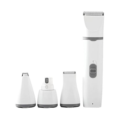 4In1 Pet Hair Trimming Set, Suitable for Cats and Dogs, Low Noise Rechargeable,4Replaceable Heads,Pet Grooming Set,Pet Scissors,For All Sizes Animals