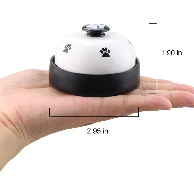 Dog Training Bell, Set of 2 Dog Puppy Pet Potty Training Bells, Dog Cat Door Bell Tell Bell with Non-Skid Rubber Base 2 Pack White