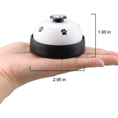 Dog Training Bell, Set of 2 Dog Puppy Pet Potty Training Bells, Dog Cat Door Bell Tell Bell with Non-Skid Rubber Base 2 Pack White