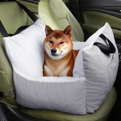 YITAHOME Dog Car Seat for Small Dogs up to 20Lbs, Portable Pet Booster Seats with Storage Pocket, Straps, Washable and Detachable, Soft Car Travel Dog Bed