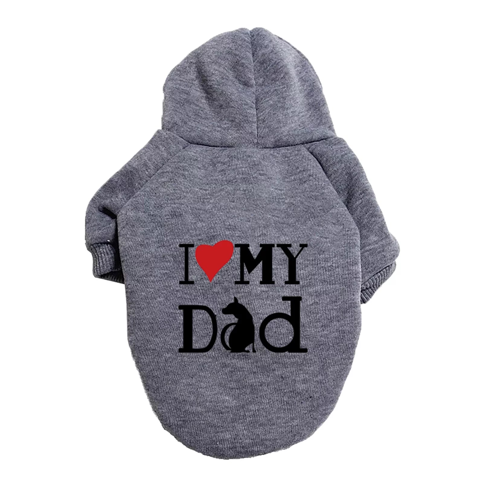 Cute Puppy Sweatshirt Winter Warm Hoodies Pet Pullover Small Cat Dog Outfit Dog Christmas Pet Apparel Clothes A2-Grey X-Large