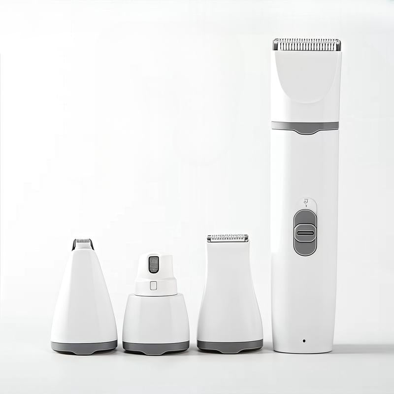 4In1 Pet Hair Trimming Set, Suitable for Cats and Dogs, Low Noise Rechargeable,4Replaceable Heads,Pet Grooming Set,Pet Scissors,For All Sizes Animals