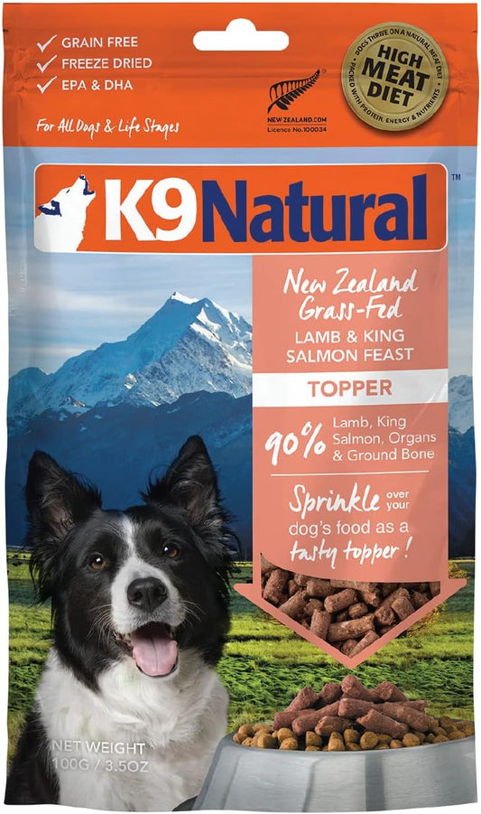 Grain Free Freeze Dried Dog Food Topper - Lamb & Salmon, 3.5Oz