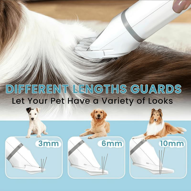 4In1 Pet Hair Trimming Set, Suitable for Cats and Dogs, Low Noise Rechargeable,4Replaceable Heads,Pet Grooming Set,Pet Scissors,For All Sizes Animals