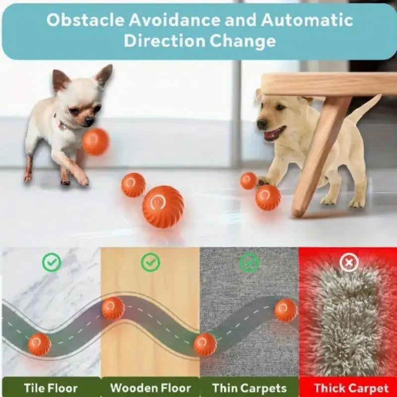 2025 New Shaky Ball Toy for Dogs, Vibrating Dog Ball,Shaking Dog Ball, Interactive Dog Ball,Usb Rechargeable Automatic Moving Dog Toy Ball,For Small Medium Dogs Cat Kitten