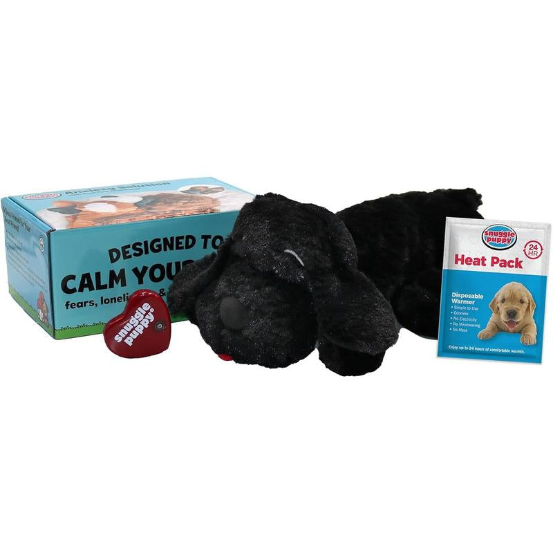 Original Snuggle Puppy Heartbeat Stuffed Toy for Dogs. Pet Anxiety Relief and Calming Aid, Comfort Toy for Behavioral Training in Biscuit